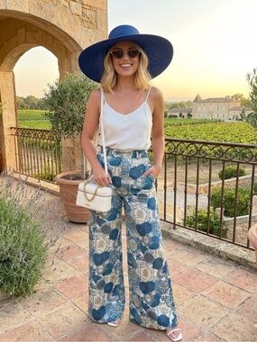 ZARA ZW COLLECTION FLORAL PANTS